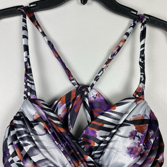 Y2K Maxi Gown Dress Womens Jr Sz 9 / Sm Animal Print Beaded Halter Prom Mobwife - Picture 5 of 11